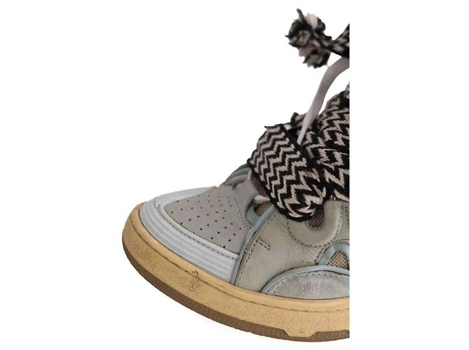 Sneakers Lanvin in pelle blu - vista 5