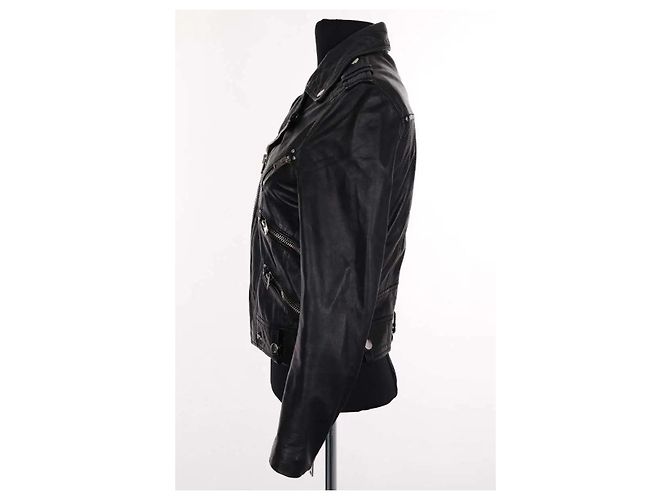 The Kooples Lederjacke Schwarz - Ansicht 3