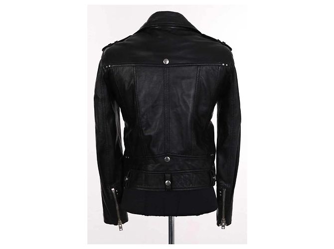 The Kooples Lederjacke Schwarz - Ansicht 4