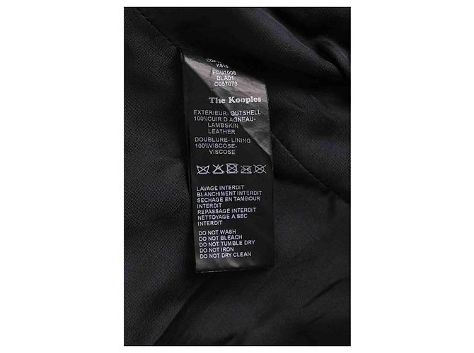 The Kooples Lederjacke Schwarz - Ansicht 6