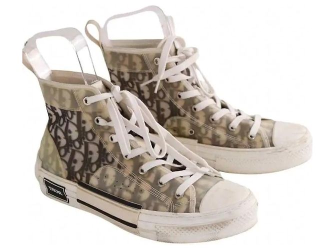 Dior Baskets Sneaker B23 league haute blanches - vue 3