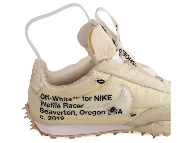 Off White Sneaker ecru aus Stoff - Ansicht 4