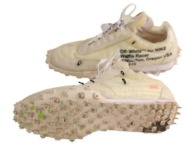 Off White Sneaker ecru aus Stoff - Ansicht 7