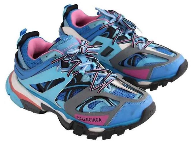 Zapatillas Balenciaga de cuero azul - Ansicht 3