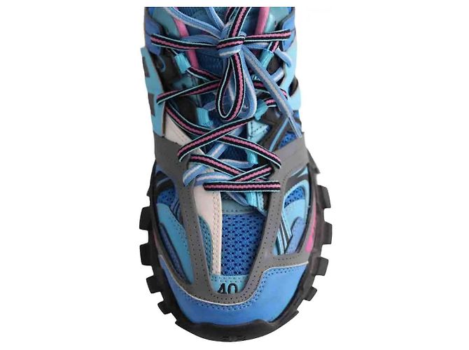Zapatillas Balenciaga de cuero azul - Ansicht 4
