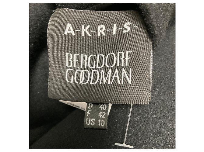 Akris Black / Copper Metallic Reversible Wool and Angora Coat - view 4