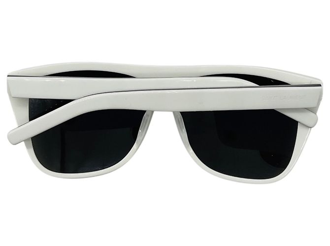 Autre Marque Saint Laurent Black / White Square Acetate Frame Two-Tone Shield Frame Sunglasses - view 2
