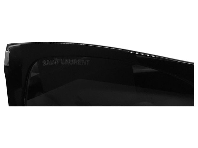 Autre Marque Saint Laurent Black / White Square Acetate Frame Two-Tone Shield Frame Sunglasses - view 4
