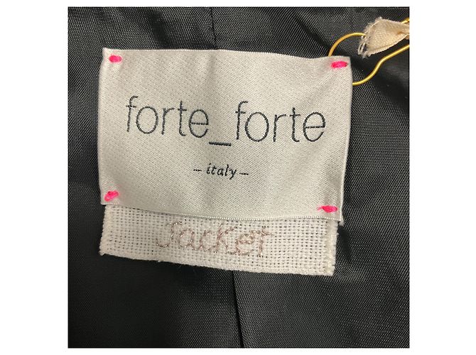 Autre Marque Giacca a un bottone con cristalli neri forte_forte - vista 4