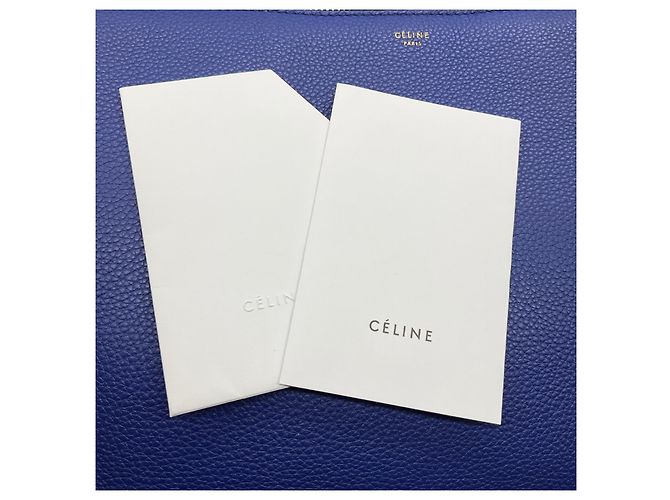 Céline Celine Bolso Edge Large de piel drummed azul - vista 11