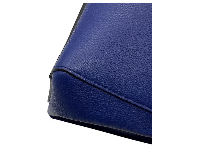 Céline Celine Bolso Edge Large de piel drummed azul - vista 13
