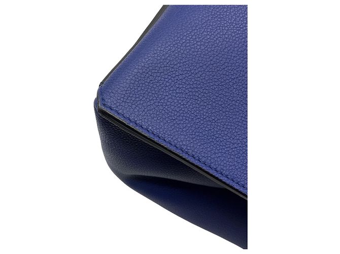 Céline Celine Bolso Edge Large de piel drummed azul - vista 15