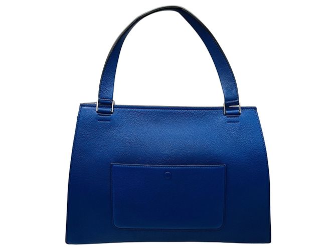 Céline Celine Bolso Edge Large de piel drummed azul - vista 3