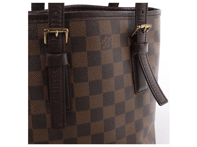 Borsa a tracolla Louis Vuitton Marais Damier Ebene Marrone N42240 - vista 10