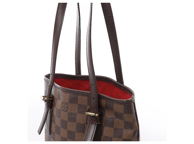 Borsa a tracolla Louis Vuitton Marais Damier Ebene Marrone N42240 - vista 3