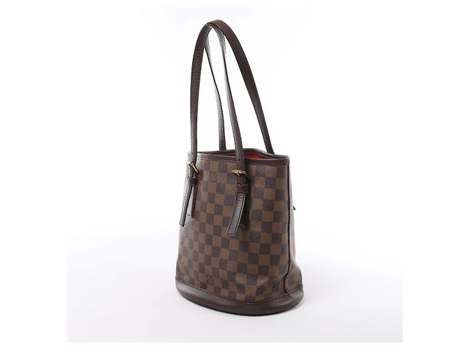 Borsa a tracolla Louis Vuitton Marais Damier Ebene Marrone N42240 - vista 4