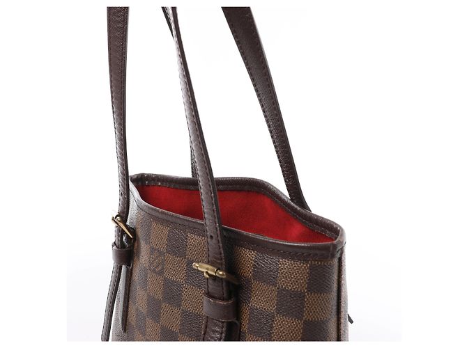 Borsa a tracolla Louis Vuitton Marais Damier Ebene Marrone N42240 - vista 5