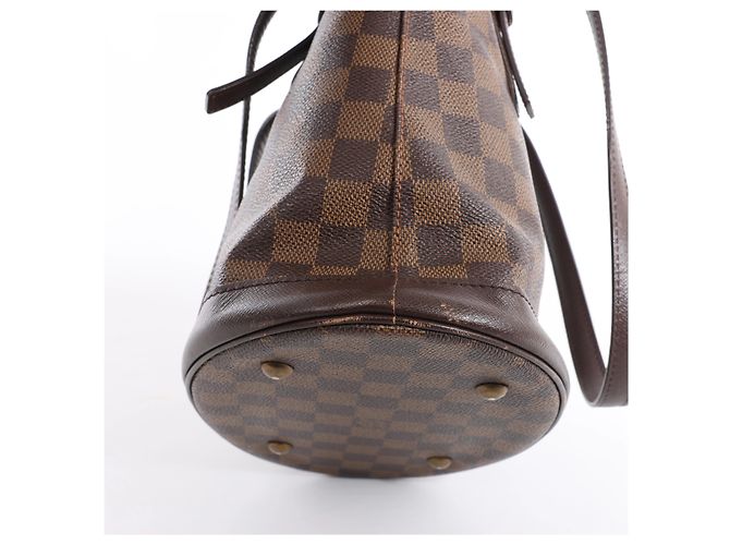 Borsa a tracolla Louis Vuitton Marais Damier Ebene Marrone N42240 - vista 8