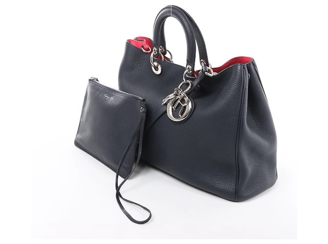 Borsa 2Way Diorissimo in pelle Christian Dior, Blu Navy - vista 3