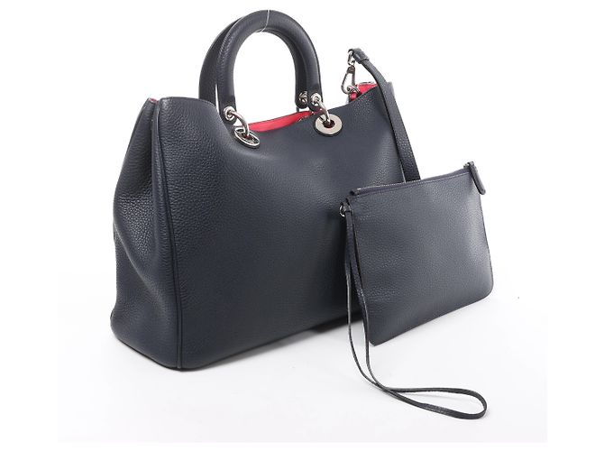 Borsa 2Way Diorissimo in pelle Christian Dior, Blu Navy - vista 4