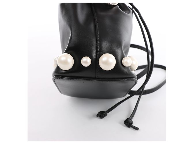 Fendi Mon Tresor Mini 8BS010 Borsa a tracolla 2Way in pelle x perle nero - vista 10