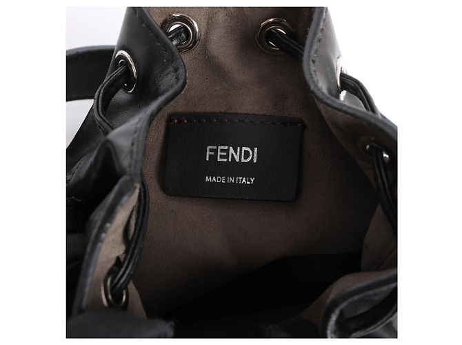 Fendi Mon Tresor Mini 8BS010 Borsa a tracolla 2Way in pelle x perle nero - vista 12