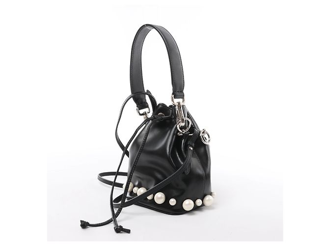 Fendi Mon Tresor Mini 8BS010 Borsa a tracolla 2Way in pelle x perle nero - vista 2