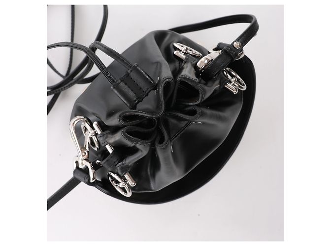 Fendi Mon Tresor Mini 8BS010 Borsa a tracolla 2Way in pelle x perle nero - vista 6