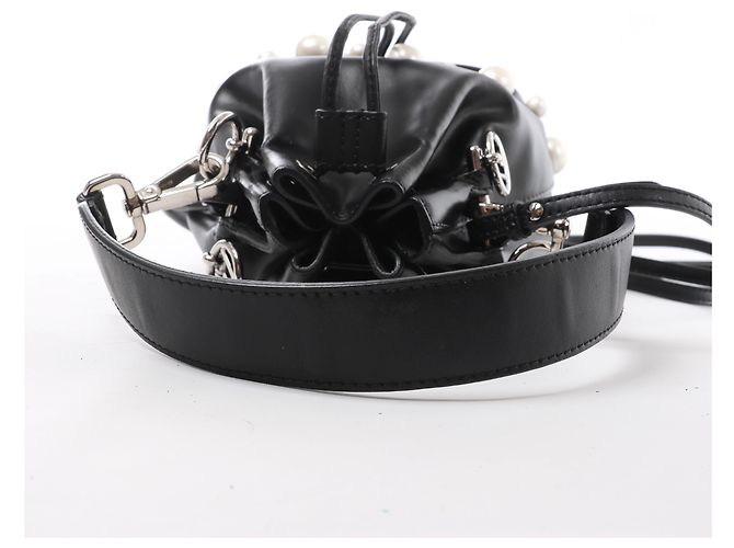 Fendi Mon Tresor Mini 8BS010 Borsa a tracolla 2Way in pelle x perle nero - vista 7