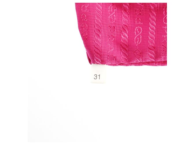 Prada Borsa Tote B6242 in nylon Tessuto Saffiano rosa - vista 15