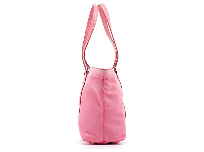 Prada Borsa Tote B6242 in nylon Tessuto Saffiano rosa - vista 2