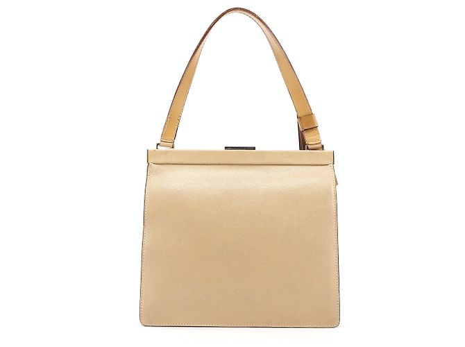Miu Miu Pochette in pelle beige - vista 3