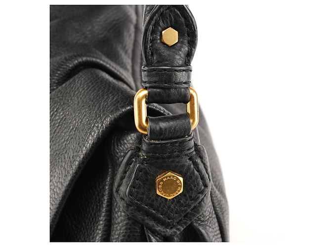 Marc by Marc Jacobs Borsa a Tracolla Hobo Classic Q in Pelle Nera - vista 7