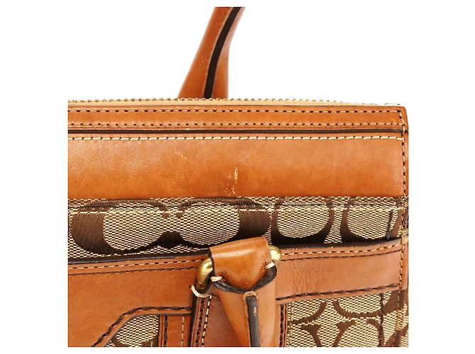 Coach 11062 Borsa Tote Signature Turnlock Beige Tan - vista 9