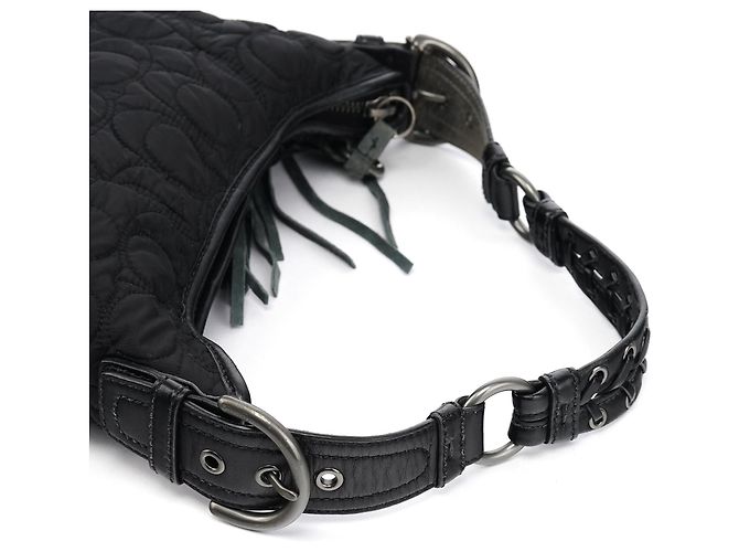 Coach  mala de ombro de nylon acolchoado preto - vista 11