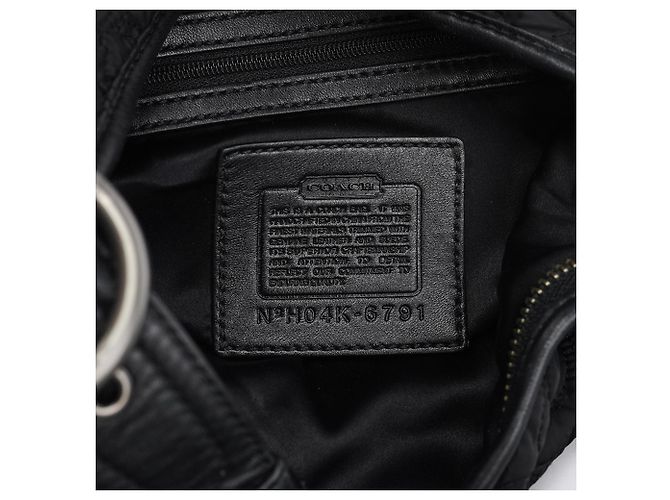 Coach  mala de ombro de nylon acolchoado preto - vista 14