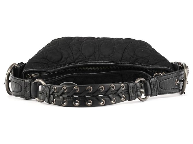 Coach  mala de ombro de nylon acolchoado preto - vista 4