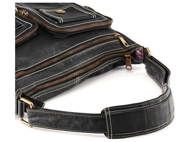 Marc Jacobs  mala de ombro multi-bolsos em pele preta - vista 13