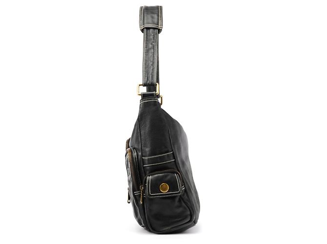 Marc Jacobs  mala de ombro multi-bolsos em pele preta - vista 2