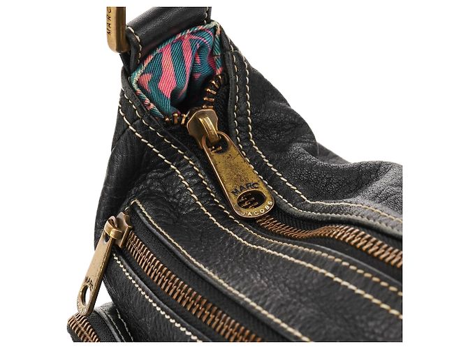 Marc Jacobs  mala de ombro multi-bolsos em pele preta - vista 7