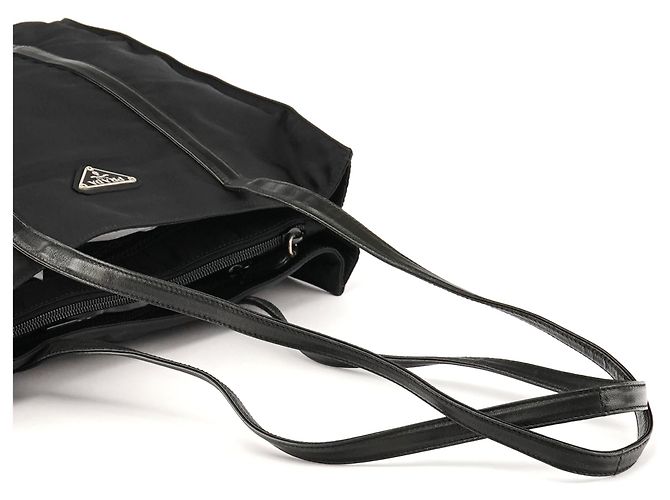 Prada Borsa Tote 1995 Black Tessuto Nappa Nylon - vista 8