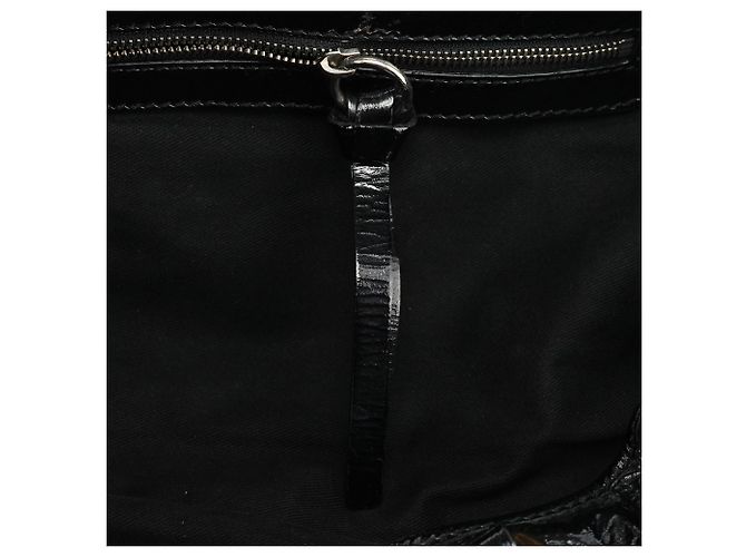 Chloé Borsa Tote Kerala in pelle verniciata nera - vista 12