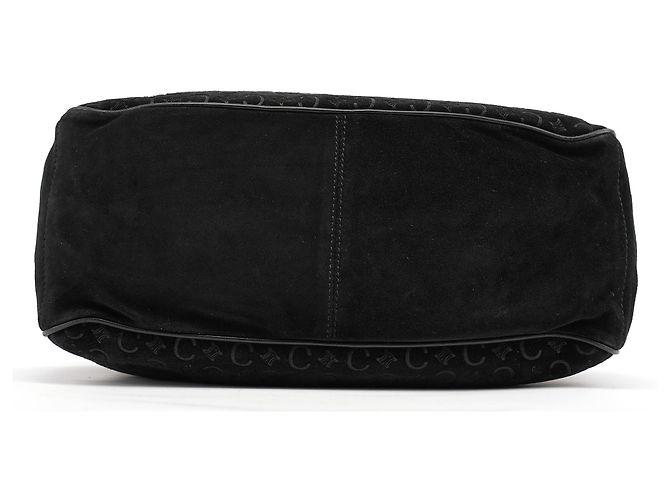 Céline Borsa Boogie Macadam in camoscio nero - vista 4