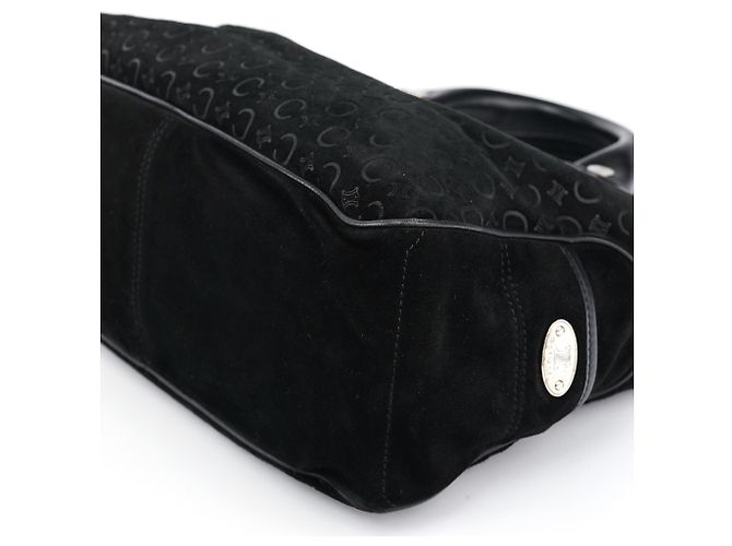 Céline Borsa Boogie Macadam in camoscio nero - vista 8