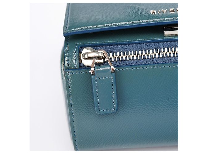 Givenchy Borsa a tracolla Pandora in pelle Saffiano blu navy - vista 7