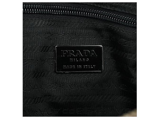 Prada Borsa Tote 1995 Red Black Spazzolato Fume - vista 13