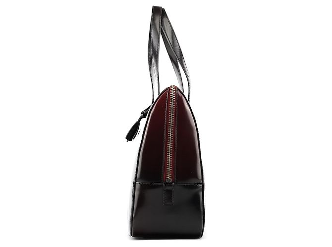 Prada Borsa Tote 1995 Red Black Spazzolato Fume - vista 2