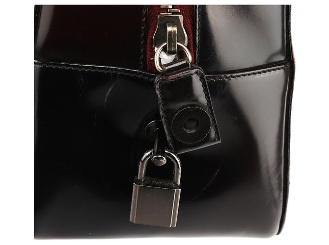 Prada Borsa Tote 1995 Red Black Spazzolato Fume - vista 7