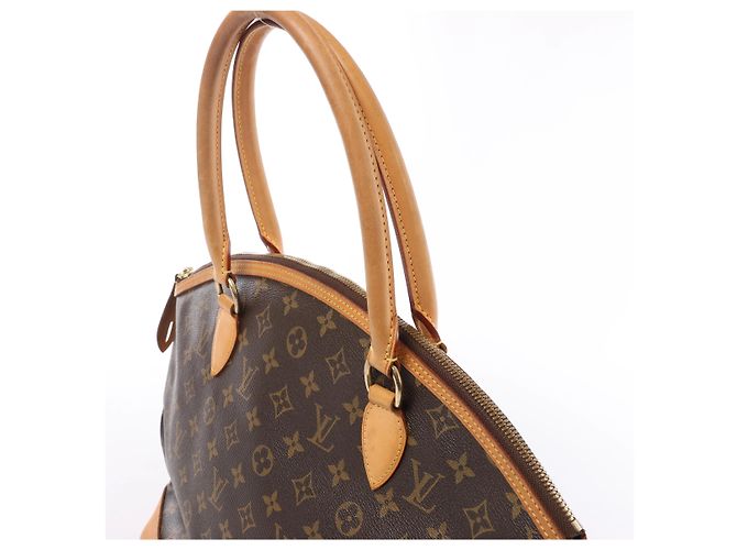mala de ombro Louis Vuitton Lockit Horizontal Monogram em castanho M40104 - vista 3