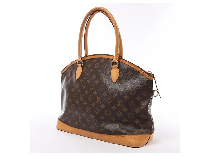 mala de ombro Louis Vuitton Lockit Horizontal Monogram em castanho M40104 - vista 4